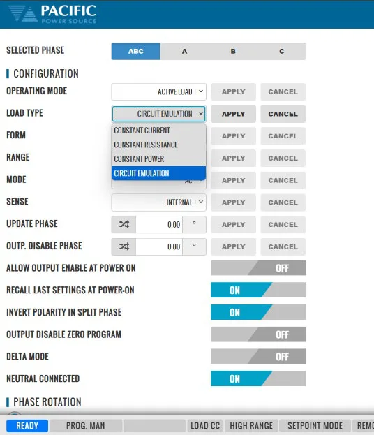 SmartSource Suite Interface Load Type